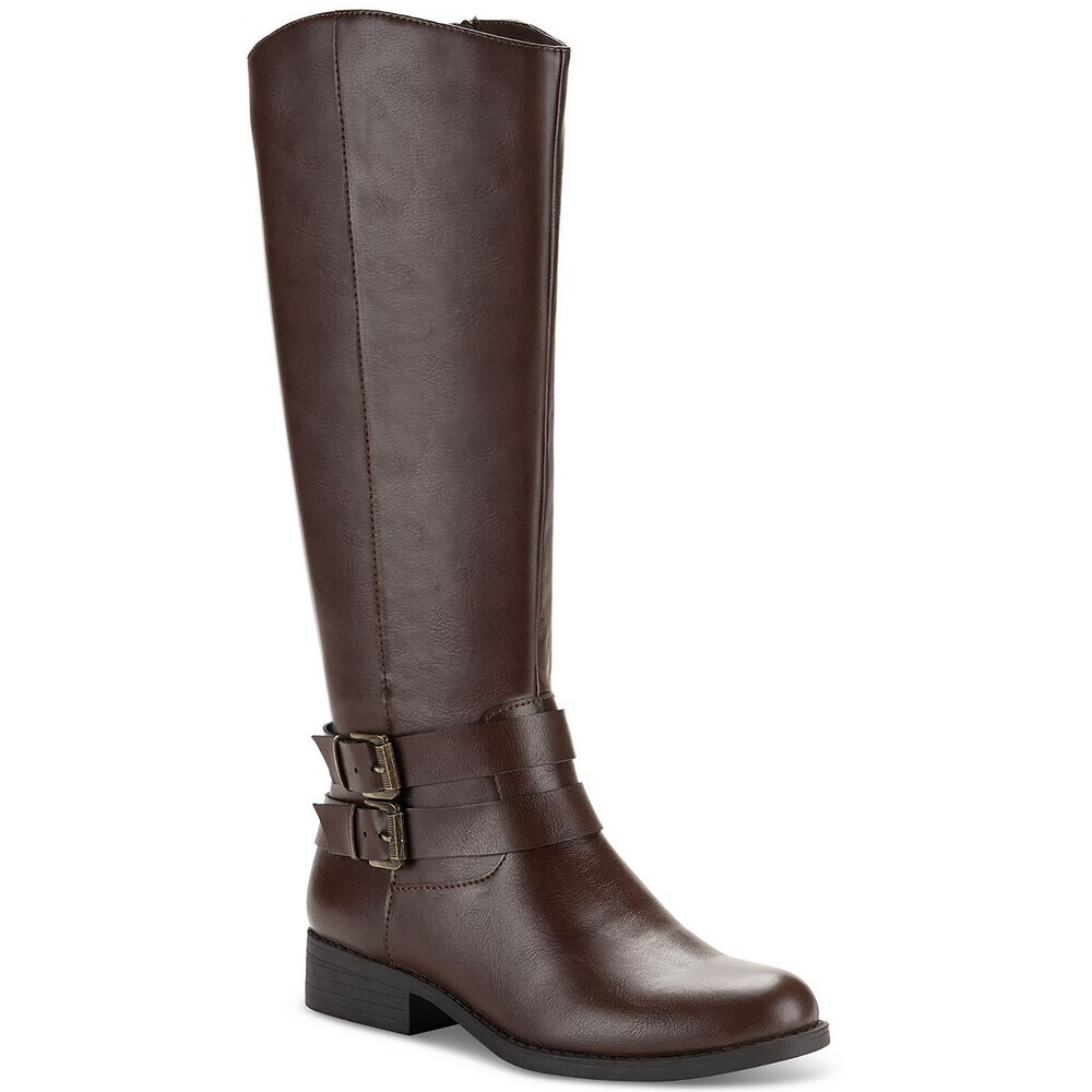Style & Co Maliaa Boots Women's US 6 Dark Brown Leather Mid-Calf Bootie RHS6745